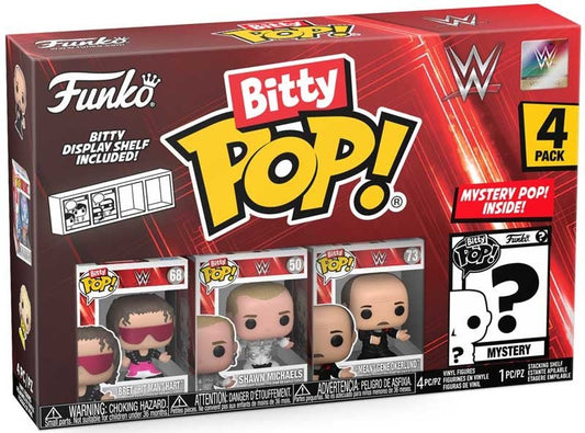 FUNKO BITTY POP: WWE 4PK - BRET HART - GeekPeek