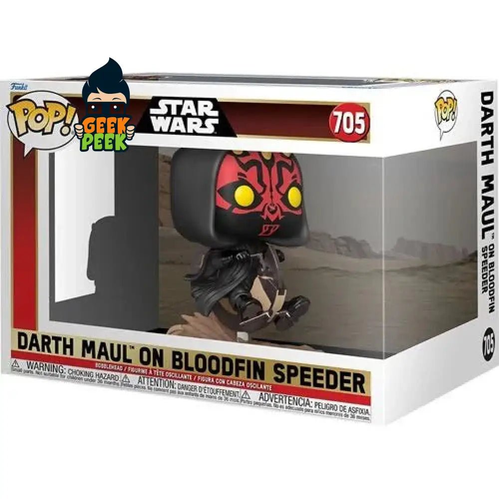 Star Wars: Episode I - The Phantom Menace Darth Maul on Bloodfin Speeder Deluxe Funko Pop! Ride #705 - GeekPeek